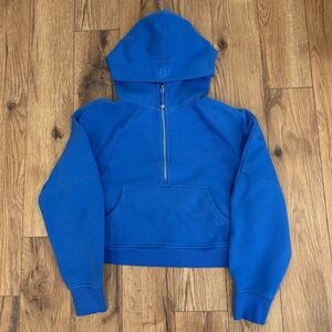 Lululemon Scuba Oversized Half Zip Hoodie In Pipe Dream Blue Size M/L